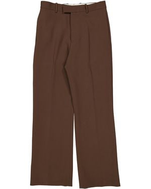Ferragamo Flat Front Tailored Pants, Brand Size 46 (Waist - Natural