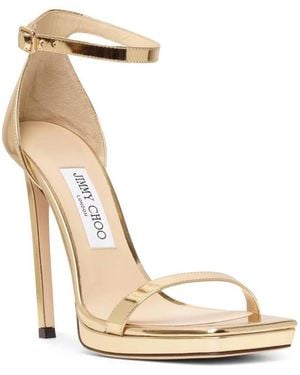 Jimmy Choo Alva 120 Metallic Platform Sandals, Brand Size 35.5 Us