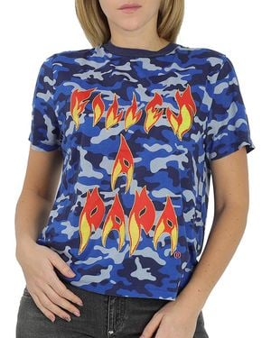 Filles A Papa Ladies Amo W T-Shirt Brand Size 0 - Blue