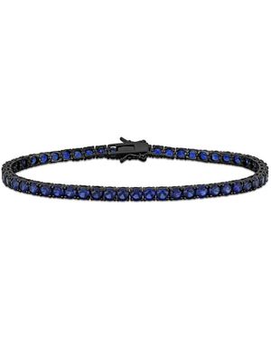 Amour 17 1/2 Ct Tgw Created Sapphire Tennis Bracelet - Blue