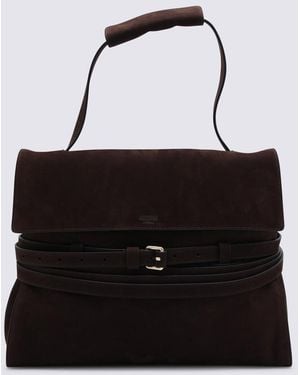 Moschino Leather Top Handle Bag - Black