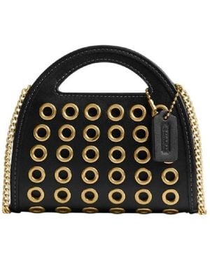 COACH Goument Top Handle Card Case - Black