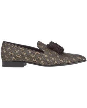 Jimmy Choo Foxley/M Jacquard Loafers, Brand Size 40.5 Us - Grey