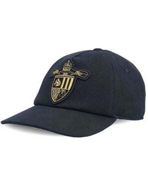 Fendi Crest Cotton Baseball Cap - Blue