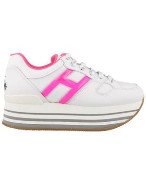 Hogan Platform Sole Trainers - Pink