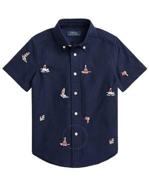 Polo Ralph Lauren Graphic Print Short Sleeve Shirt - Blue