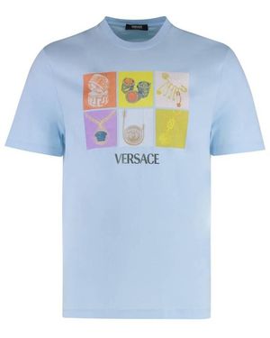 Versace Pop Jewels Cotton T-Shirt - Blue