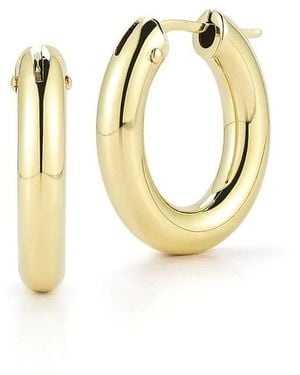 Roberto Coin 18k Yellow Gold Coin Classics Collection Hoop Earrings - Metallic