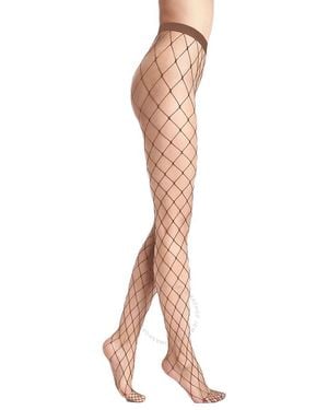 Wolford Ladies Sixties Fishnet Tights - Yellow