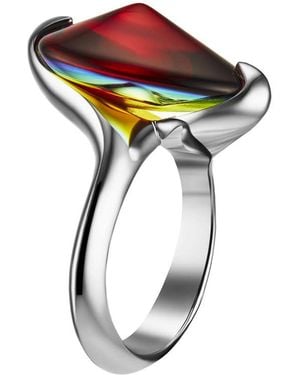 Baccarat 'Fleur De Psydlic' Crystal Ring Size 5.5 2610664 - Multicolour
