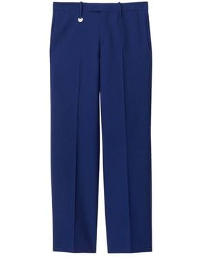Burberry Ekd Tag Wool Tailored Pants, Brand Size 44 (Waist - Blue