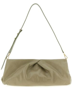 Dries Van Noten Crisp Big Clutch - Green