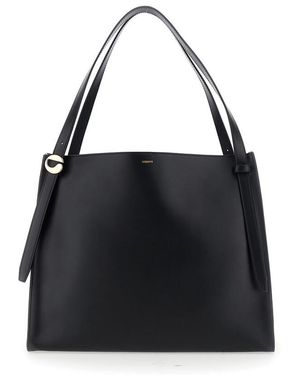 Coperni Shoulder Bag With Logo Detail And Logo Lettering On The Front - Black
