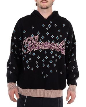 Bluemarble Rhinestone-Embellished Jacquard Jumper - Black