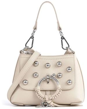 See By Chloé Mini Joan Leather Shoulder Bag - Natural