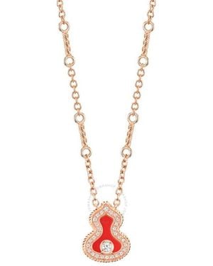 Qeelin Wulu 18K Rose Diamond Necklace - Metallic