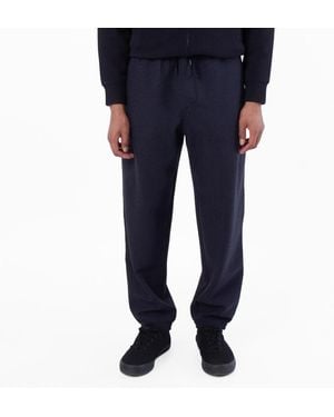Emporio Armani Jacquard Logo Lyocell-Blend Jersey Joggers - Blue