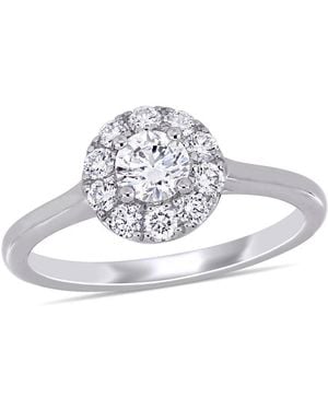 Created Forever 3/4 Ct Tw Lab Created Diamond Halo Engagement Ring - Metallic