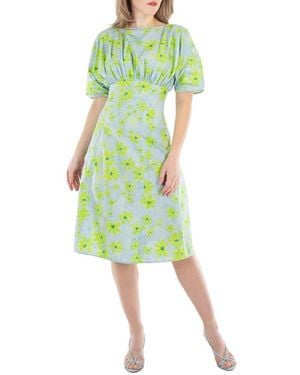 Marni Gathered Poplin Midi Dress - Green