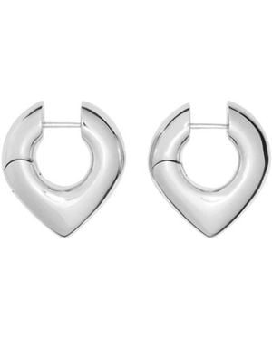 Burberry Sterling Thorn Hoop Earrings - Metallic