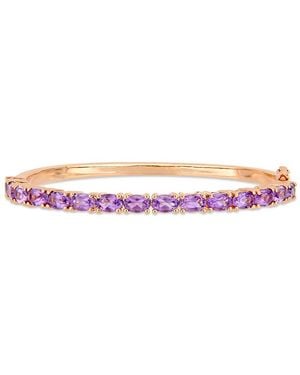 Amour 6 Ct Tgw Oval-Cut Amethyst Bangle - Purple