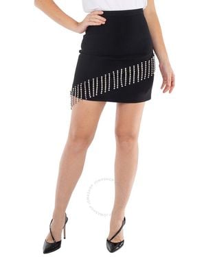 Christopher Kane Crystal Cupchain Mini Skirt, Brand Size 38 (Us - Black