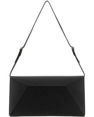 Jil Sander Leather Envelope Clutch - Black