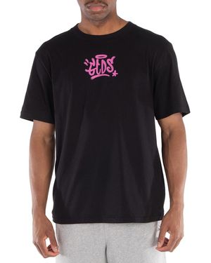 Gcds Graffiti Print Cotton T-Shirt - Black