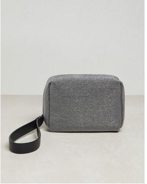 Brunello Cucinelli Textured Wristlet Bag - Gray
