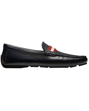 Bally Waltec Leather Driving Shoes, Brand Size 5.5 Us - Black