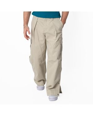 Burberry Wide Leg Cotton Cargo Pants, Brand Size 52 (Waist - Natural