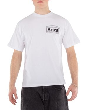 Aries Temple Ss Cotton Tee - White