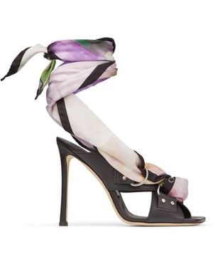 Jimmy Choo Satya 110 Cross Straps Mule, Brand Size 39 Us - Multicolor