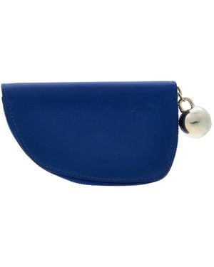 Burberry Zip-Around Leather Coin Pouch - Blue