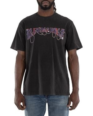 Bluemarble "Mardi Gras" Print T-Shirt - Black