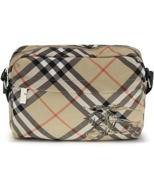 Burberry Small Check Shoulder Bag - Grey