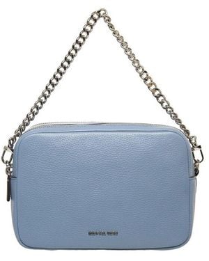 Michael Kors Collection Bryant Medium Pebbled Camera Crossbody Bag - Blue