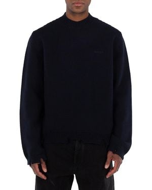 Ambush Felted Knit Distressed Jumper - Black