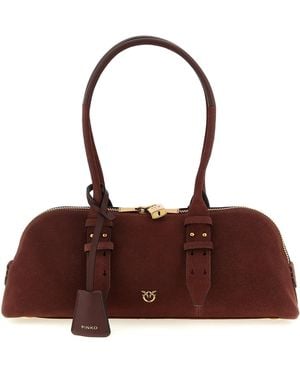 Pinko Bowling Baguette Large Shoulder Bag - Purple