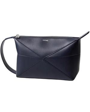Loewe Puzzle Fold Wash Bag - Blue