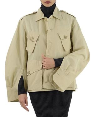 Petar Petrov Ladies Sand Cotton-Linen Mue Jacket, Brand Size 40 (Us - Natural