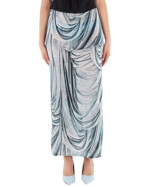 Rabanne Ladies Long Jersey Skirt, Brand Size 34 (Us - Blue