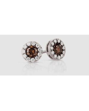 Le Vian Ladies Chocolate Solitaire Earrings Set - White