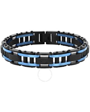 Robert Alton Stainless Steel & Finish Cross-Over Bracelet - Black