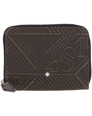 Montblanc Khaki 4810 Jacquard Mini Zip Wallet - Black