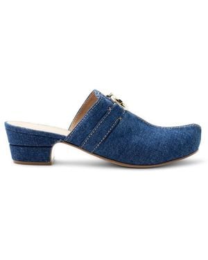 Ferragamo Ladies Flats, Us - Blue