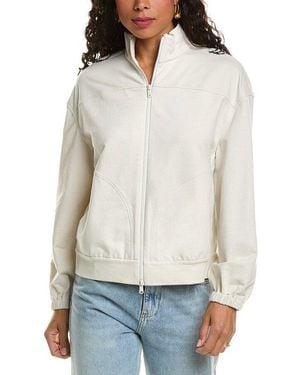 Brunello Cucinelli Off Zip Jacket, Size Large - White
