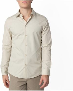 Burberry Ekd Logo Cotton Long-Sleeve Shirt, Brand Size 40 (Neck - White