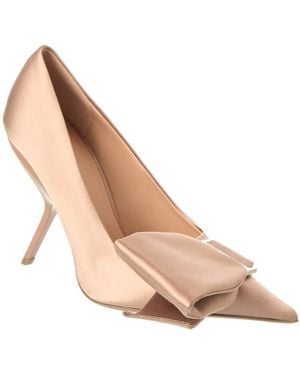 Ferragamo Erica X5 Satin Court Shoes - Natural