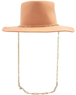 Van Palma Apricot Ulysse Fedora Hat - White